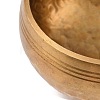 Tibetan Brass Singing Bowl & Wood Striker & Random Color Cloth Mat Set RELI-PW0004-01D-2