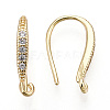 Brass Micro Pave Clear Cubic Zirconia Earring Hooks ZIRC-S068-002-NF-1