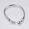 304 Stainless Steel Round Snake Chain Bracelet Making X-STAS-F139-056P-D-1