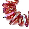 Electroplated Natural Quartz Crystal Beads Strands G-F800-F13-3