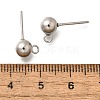201 Stainless Steel Stud Earring Findings STAS-R156-01P-07-2