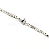 304 Stainless Steel Curb Chain Necklace Making X-STAS-A028-N108P-3