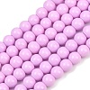 Painted Glass Bead Strands DGLA-S071-8mm-B38-1-1