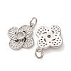 Brass Micro Pave Clear Cubic Zirconia Pendants CU-CBA2907-03C-P-2