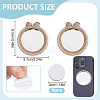 2Pcs Alloy Rhinestones & Glass Makeup Mirror AJEW-DR0001-88H-G-2