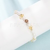 Natural Lemon Quartz(Heated) Chip and Rice Natural Pearl Beaded Bracelets GG-CBA3297-13G-B-3