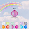 GOMAKERER 96Pcs 16 Colors Spray Painted Acrylic Beads OACR-GO0001-01-2