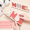 GORGECRAFT 3Sets 3 Styles Natural Wood Letter Home Display Decorations DJEW-GF0001-07-5