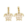 Brass Micro Pave Cubic Zirconia Pendants KK-C093-09G-01-1