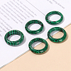 Synthetic Malachite Plain Band Finger Rings PW-WG26698-09-1