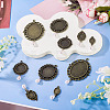 10Pcs 5 Style Alloy Pendant Cabochon Settings HJEW-TAC0119-5