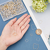 SUPERFINDINGS 240Pcs 8 Style Square Brass Linking Rings KK-FH0002-73-3