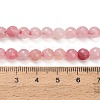 Natural Rose Quartz Dyed Beads Strands G-B046-07-6mm-01-5