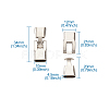 Alloy Snap Lock Clasps LS-PALLOY-TAC0009-24P-10