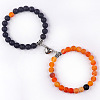8mm Round Gemstone Beaded Bracelets GW1504-4-1