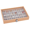 24-Slot Rectangle Wood Pendant Necklace Jewelry Storage Presentation Boxes CON-WH0095-33A-1