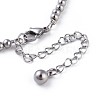 304 Stainless Steel Beaded  Necklaces NJEW-JN02461-3