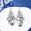 430 Stainless Steel Heart Dangle Earrings EJEW-A137-09P-2