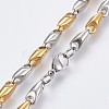 Men's 304 Stainless Steel Bar Link Chain Necklaces NJEW-P218-02D-2