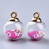 Transparent Glass Globe Pendants GLAA-S181-06-2