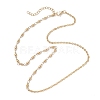 304 Stainless Steel Textured Cable Chain Ball Link Chain Necklaces for Women NJEW-JN05596-4