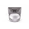 Tarnish Resistant 201 Stainless Steel Cuff Pad Ring Settings STAS-S080-041F-P-4