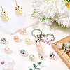 20Pcs UV Plating Acrylic Printed Beads TACR-SC0001-46B-4