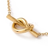 Ion Plating(IP) 304 Stainless Steel Knot Pendant Necklace for Women NJEW-P262-33G-1