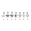 316L Surgical Stainless Steel White Enamel Tongue Rings WGBFDF9-06-2