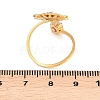 304 Stainless Steel with Glass Rhinestone Open Cuff Rings RJEW-Z132-05G-3
