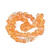 Electroplate Transparent Glass Beads Strands EGLA-N056-02A-05-2