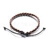 Adjustable Braided Leather Cord Bracelets BJEW-P099-21B-2