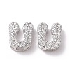 925 Sterling Silver Micro Pave Cubic Zirconia Beads STER-Z005-15P-U-1