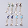 Gemstone Dangle Earrings EJEW-JE03487-1