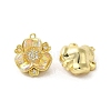 Brass Micro Pave Clear Cubic Zirconia Pendants FIND-C045-01G-2