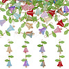 50Pcs Glass Pendants PALLOY-HY00097-1