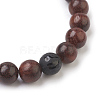 Natural Dyed Sandalwood Beads Stretch Bracelets BJEW-JB03842-01-4