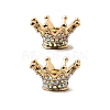 Alloy Rhinestone Crown Beads FIND-NH0001-19G-1