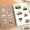 56Pcs 56 Styles Camping Themed PVC Plastic Stickers Sets STIC-P004-31-8