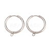 316 Stainless Steel Huggie Hoop Earring Findings EJEW-B158-01G-P-1