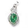 Brass Micro Pave Clear Cubic Zirconia Open Back Bezel Pendant Cabochon Settings ZIRC-I049-09-2