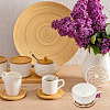 1 Set Wooden Carved Cup Mats WOOD-BC0001-26-6