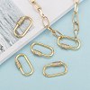 Brass Micro Pave Cubic Zirconia Screw Carabiner Lock Charms X-ZIRC-G160-21G-6