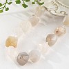 Natural White Agate Nuggets Beaded Necklaces for Women Men NJEW-K388-01S-1