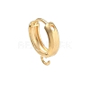 Rack Plating Eco-friendly Brass Chunky Hoop Earring Findings KK-D075-02G-RS-1-2