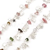Natural Mixed Gemstone Chips Beaded Chains CHC-M025-69S-1