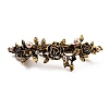 Flower Alloy Rhinestone Hair Barrettes LS-PHAR-S604-01AG-04-1