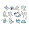 Alloy Rhinestone & Enamel Pendants PALLOY-F312-01P-1