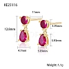 Cubic Zirconia Teardrop Dangle Stud Earrings SC9593-05-1