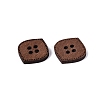 4-Hole Oval Wood Buttons BUTT-Q046-11B-2